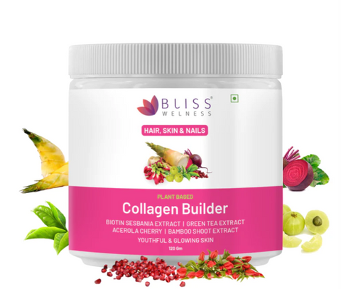 Bliss Welness BeautyBliss Collagen Builder with Biotin Sesbania Extract, Green Tea Extract, Acerola Cherry, Bamboo Shoot Extract