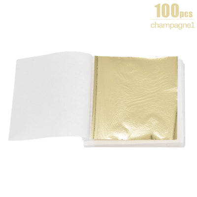 100/200 Sheets Imitation Gold Silver Foil Paper Leaf Gilding DIY Art Craft Paper Birthday Party Wedding Cake Dessert Decorations