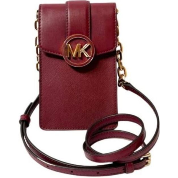 MICHAEL KORS CARMEN SMALL LOGO SMARTPHONE CROSSBODY BAG (MULBERRY) 35T –  