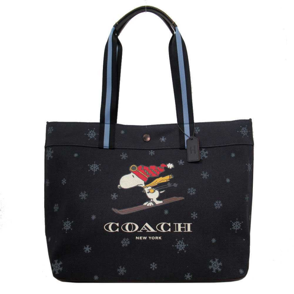 COACH X PEANUTS DISNEY LARGE TOTE 38 WITH SNOOPY SKI MOTIF CE632 LIMIT –  