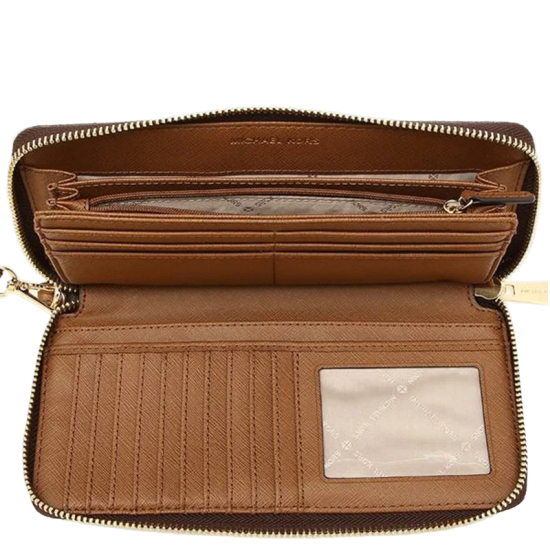 MICHAEL KORS JET SET TRAVEL LARGE LOGO CONTINENTAL WRISTLET 35F8GTVT3B –  