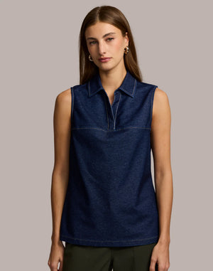 JANE SLEEVELESS DENIM 1611208 - Hersh's Boutique