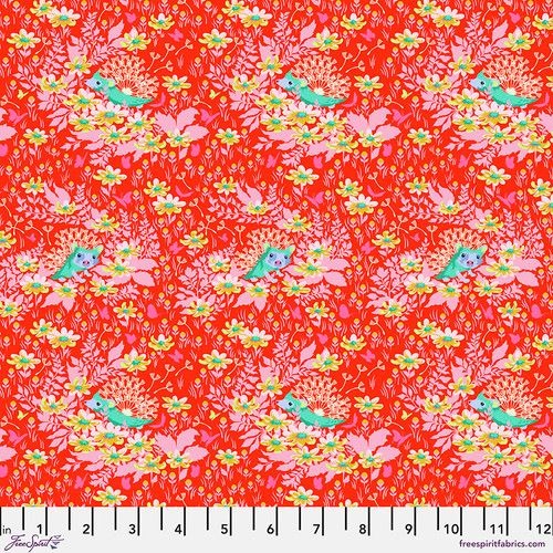 Tiny Beasts Whos Your Dandy Glow Hedgehog Tula Pink for Free Spirit Cotton Fabric