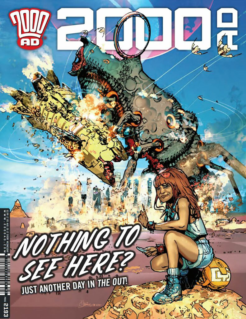 CArtoon front cover of comic 2000AD