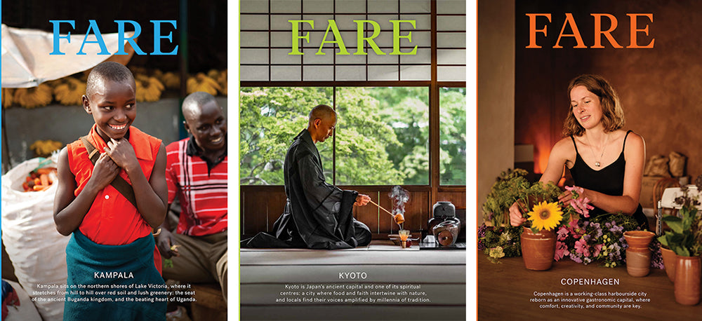 Three issues of Fare magazine