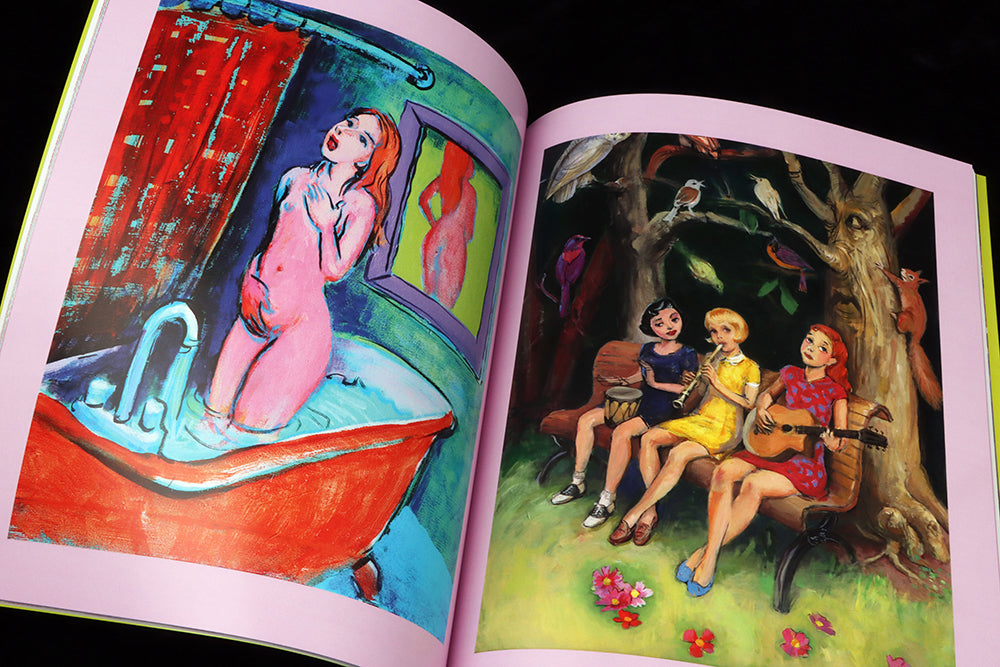 A spread from Scneic Views issue 4, showing two paintings by StuMead