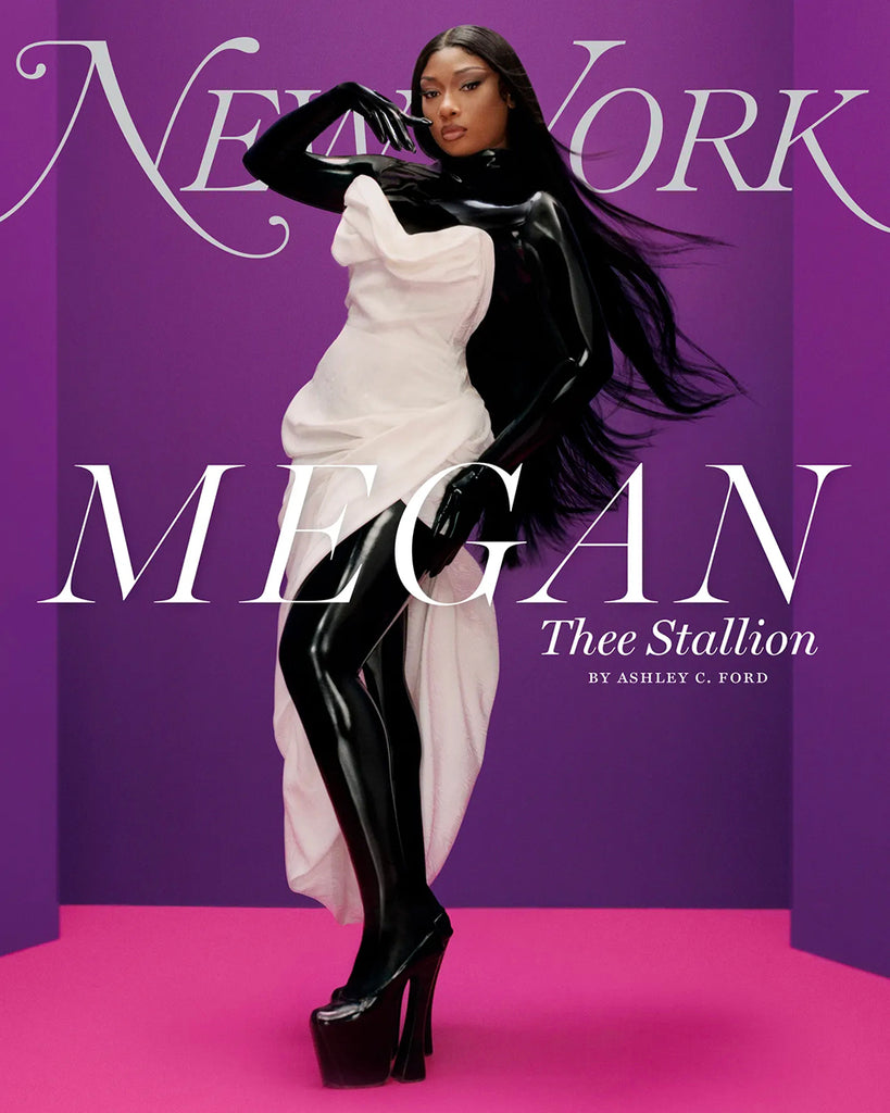 Megan thee Stallion on purple front cover of New York magazine
