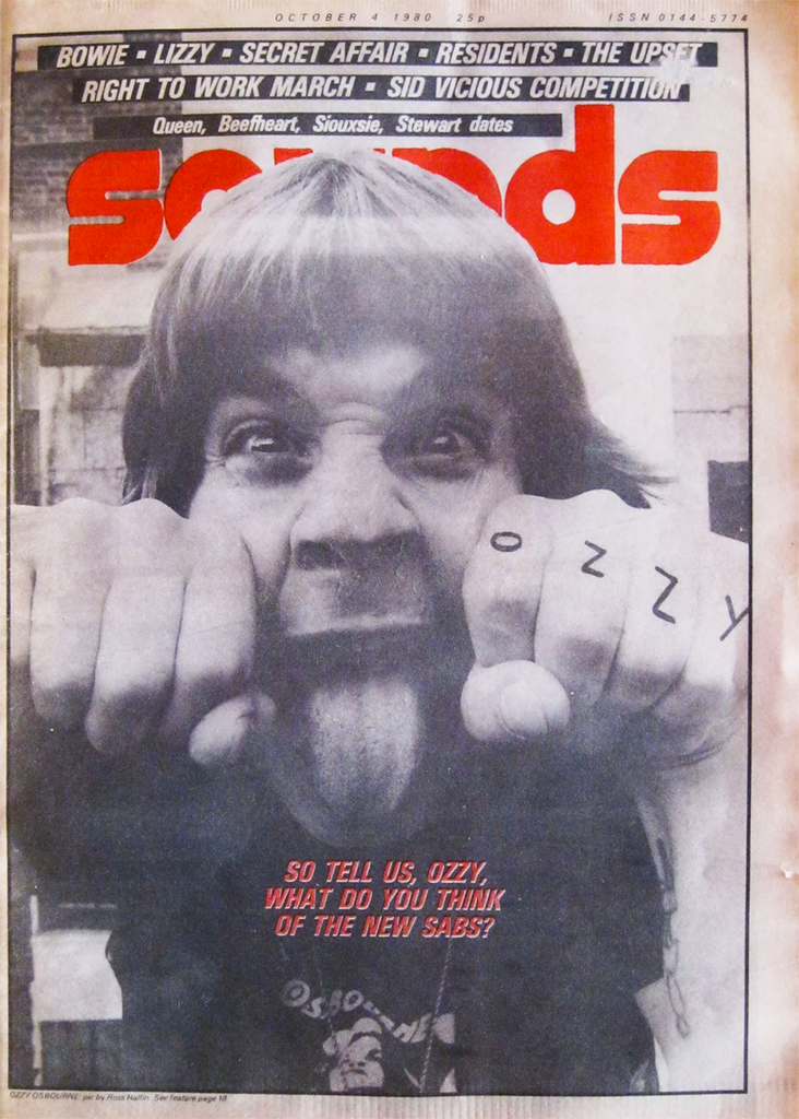 Sounds magazine front cover, 1980