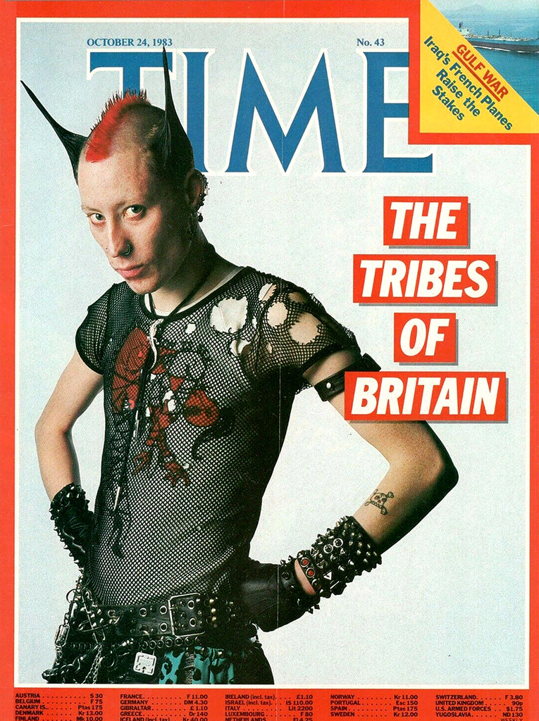 Cover of Time magaizne, a punk poses within the magazine’s iconic red border