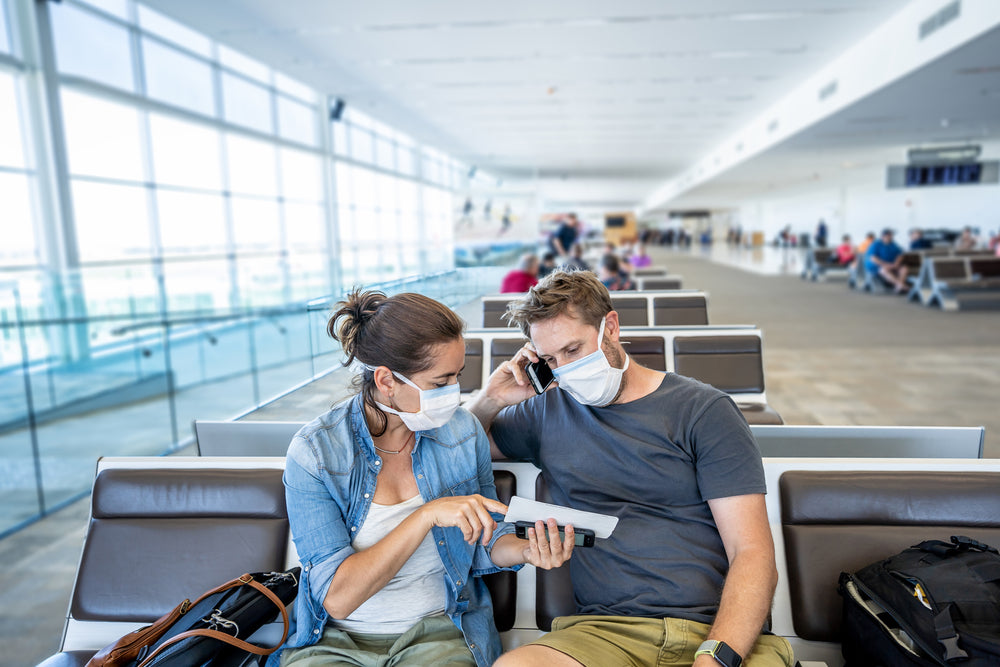 Couple at airport