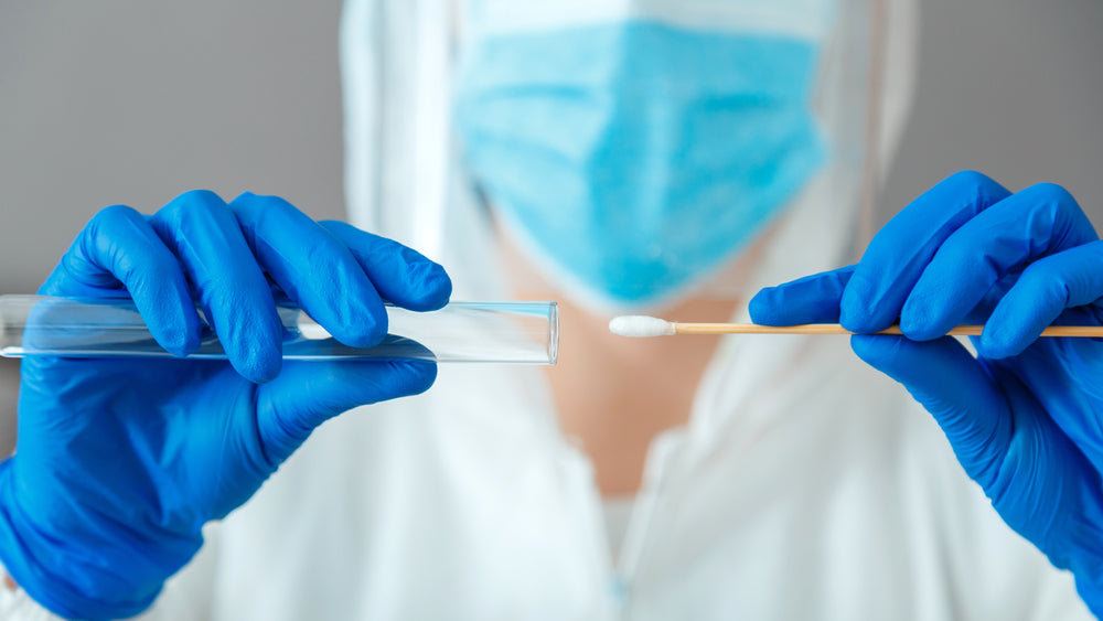 Nurse holding PCR test