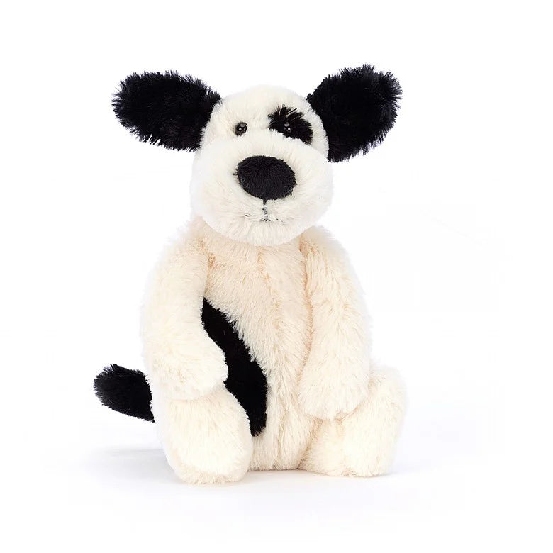 Jellycat Bashful Black and Cream Puppy: Small