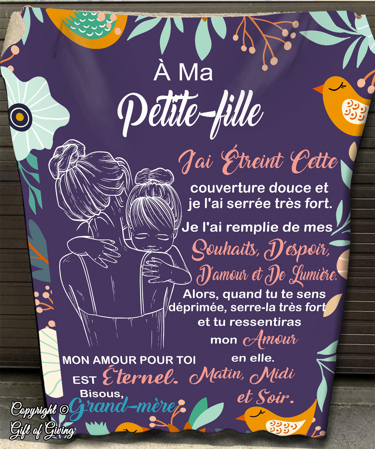 Couverture A Ma Petite Fille Calin Gift Of Giving Fr