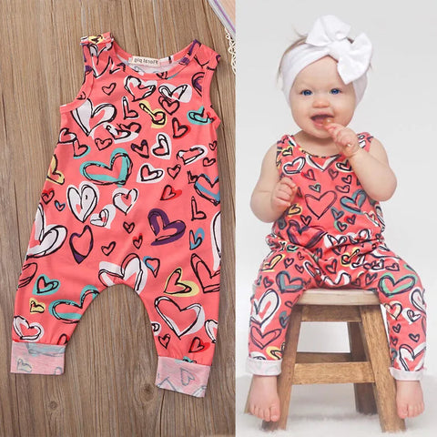 Toddler overalls for Valentine's Day