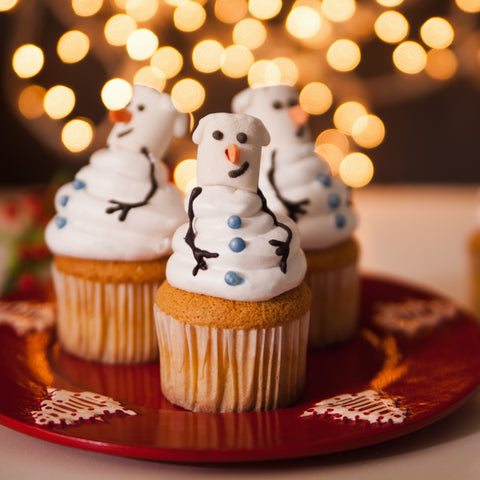 Marshmallow Snowman Cupcake