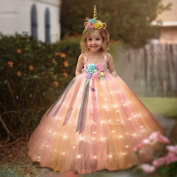 Girl Rainbow Unicorn Dress – Cute As A Button Boutique