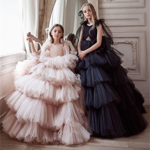 OFIMAN Flower Girl Prom Dress Pageant Communion Party Dresses for Wedding  Kids Princess Tulle Ball Gowns : : Clothing, Shoes & Accessories