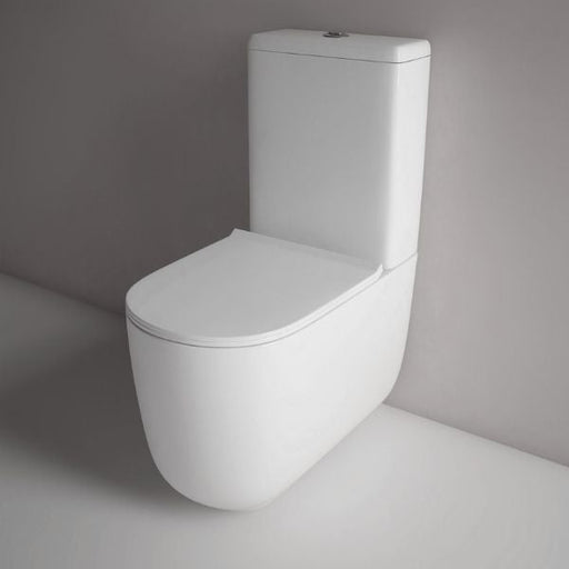 Studio Bagno Milady Rimless Back To Wall Toilet Suite online at Bathroom Warehouse - European Toilets