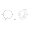 Remer Eclipse 800mm LED Mirror Technical Drawing - Bathroom Warehouse