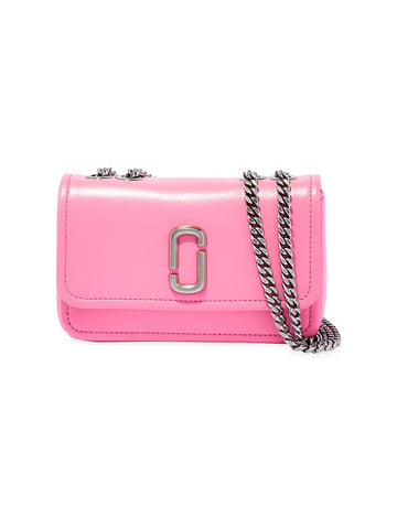 Marc Jacobs Rewind Oval Leather Crossbody in Pink