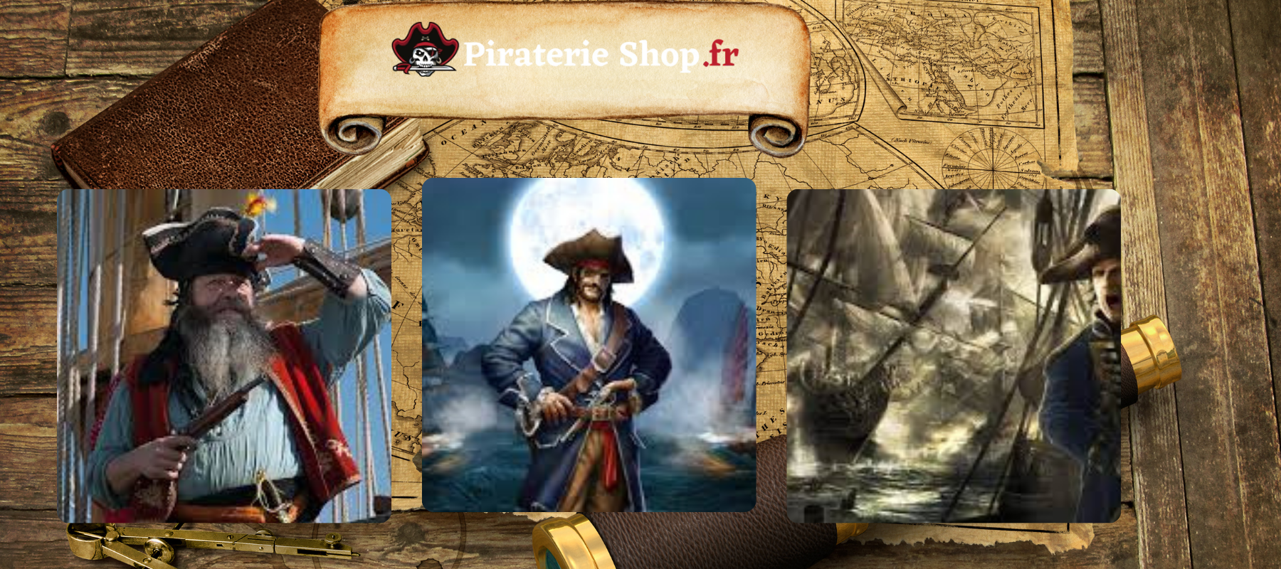 deux célèbres pirates se battant pour un navire