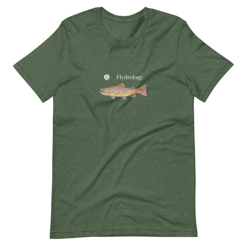 The Mountain Fishing T-Shirt Brown Short Sleeve Cotton Fly Fishing Theme  Size XL