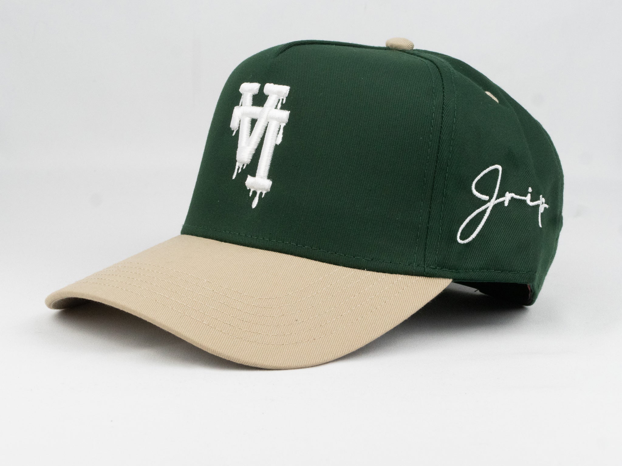 LA Dripping Snapback Hat (GREEN/KHAKI) – JRIP LA