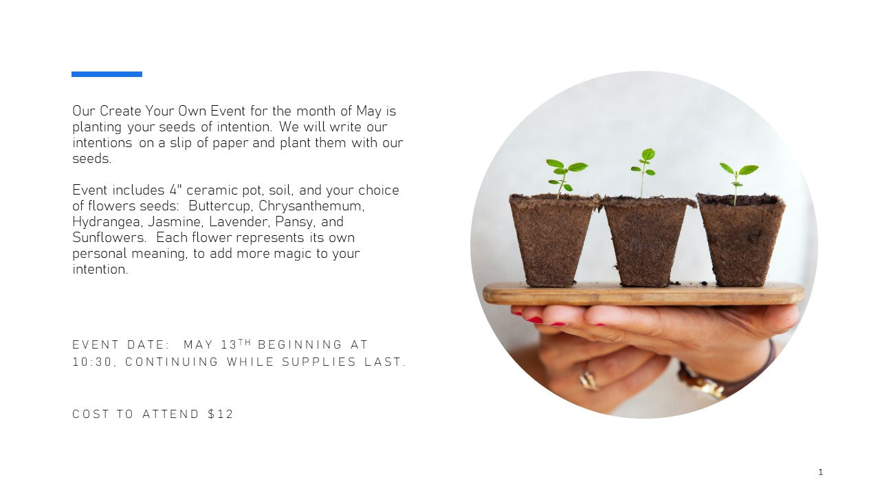 Create Your Own / Planting the Seeds of Intention