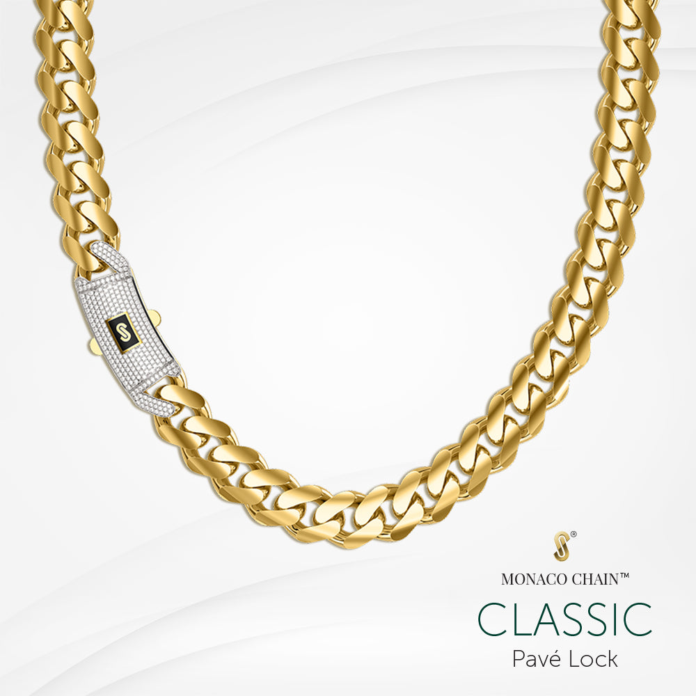 Monaco Chain Classic Plain Monaco Bracelets Oro 