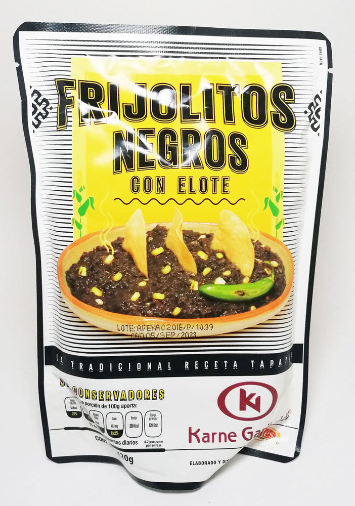 Frijol entero Negros con elote Karne Garibaldi en 420g / Haricots Noir —  MéxicoTeAmo