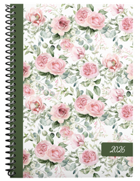 Vertical Weekly Planner 2026:  Perfect Rose