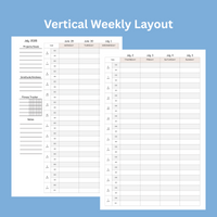 Weekly Planner 2025:  Honey Bees