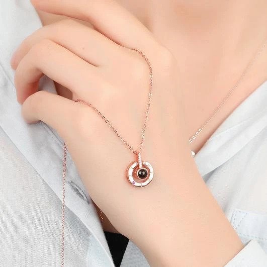 I Love You Necklace Luminous Roses