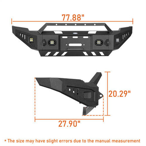 Hooke Road 2010-2018  Ram 2500 Front Bumper Dimension B6404