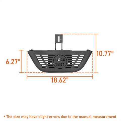 Hooke Road Jeep Wrangler JL 2 Door Side Hoop Steps Dimension 2