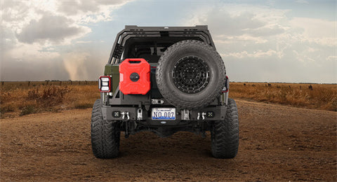 2020-2024 Jeep Gladiator JT Rear Bumper w/Swing Arms & Tire Carrier & Jerry Can Holder 4x4 Truck Parts - Hooke Road b7018s details 3