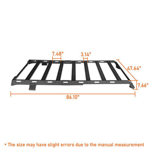 2021-2024 Ford Bronco Roof Rack Luggage Rack 4x4 Truck Parts - Hooke Road b8929s Dimension 2