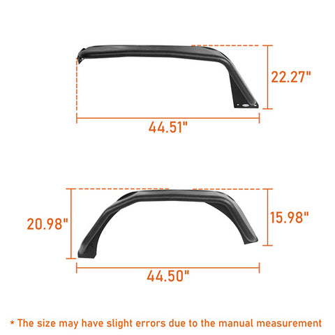 Hooke Road 2018-2023 Jeep JL Fender Flares Dimension 1