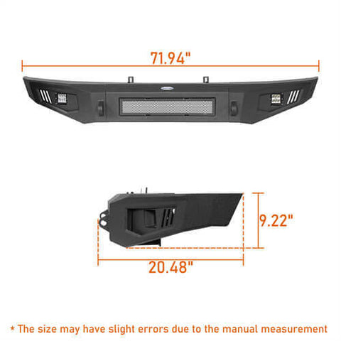 HookeRoad Full Width Front Bumper for 2009-2014 Ford F-150, Excluding Raptor b820082018202s dimension 2