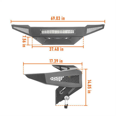 HookeRoad full width front and rear bumper with tire rack for 2005-2011 Toyota Tacoma b40084013 1