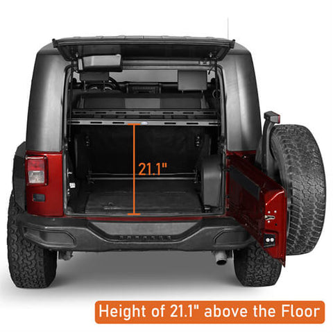Jeep JK Interior Cargo Basket Storage For 2-Door Jeep Wrangler Parts - Hooke Road b20996s dimension 3