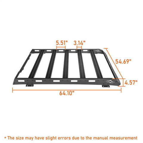 Ford F-150 & 2009-2018 Ram1500 Roof Rack Luggage Rack 4x4 Truck Parts - Hooke Road b9909s dimension 2