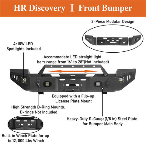 Hooke Road 2003-2005 Ram 2500 Front Bumper w/Winch Plate Ram 2500 Accessories b6465 details 2