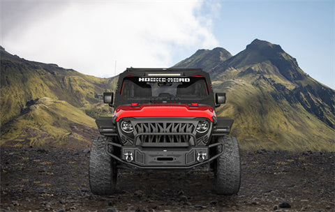 Jeep Wrangler JL Front Bumper Gladiator JT Front Bumper Aftermarket Bumper 4x4 Jeep Parts - Hooke Road b3062s details 1