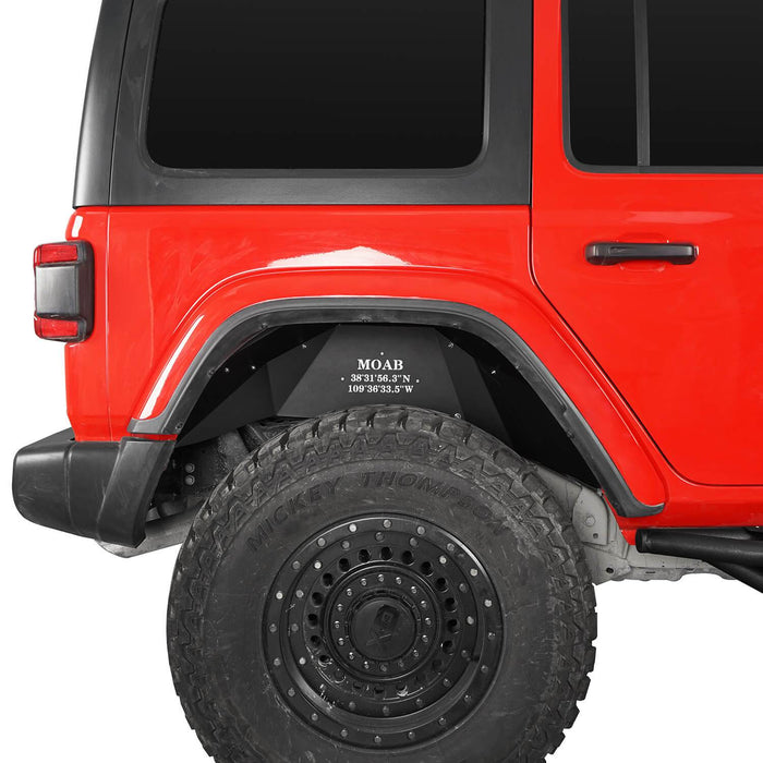 HookeRoad Jeep JL Rear Inner MOAB Fender Liners for 2018-2023 Jeep Wrangler  JL