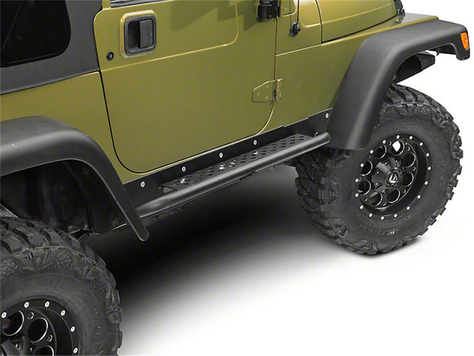 HookeRoad Jeep TJ Side Steps Door Guards for Jeep Wrangler TJ 1997-2006