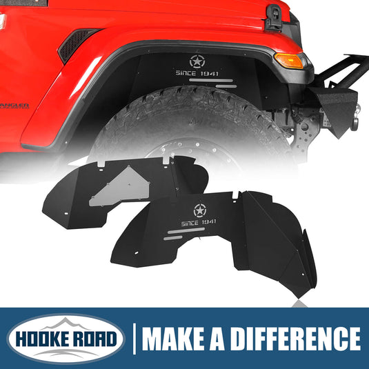 HookeRoad Front Inner Fender Liners Steel for 2020-2023 Jeep