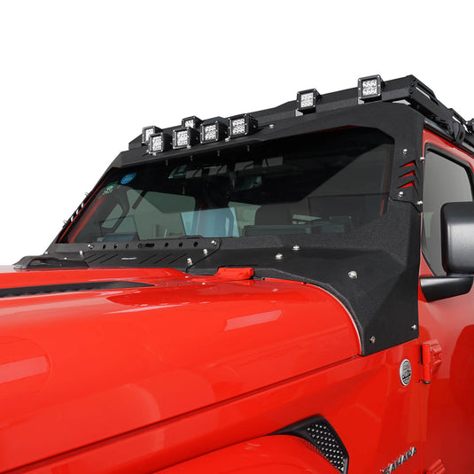 HookeRoad Windshield Frame Cover Visor Cowl w/LED Lights for Jeep Wrangler  JL & Jeep Gladiator JT – Hooke Road 4x4