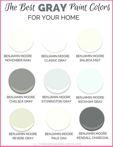 9 best gray paint colors for your home infographic with swatches