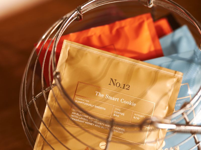 Artisan Coffee Co The Smart Cookie foil in wire basket